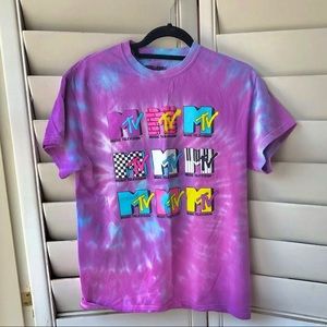 tie dye MTV graphic t-shirt